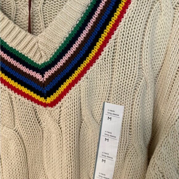 Rowing Blazers classic cable knit rainbow sweater - Picture 2 of 5
